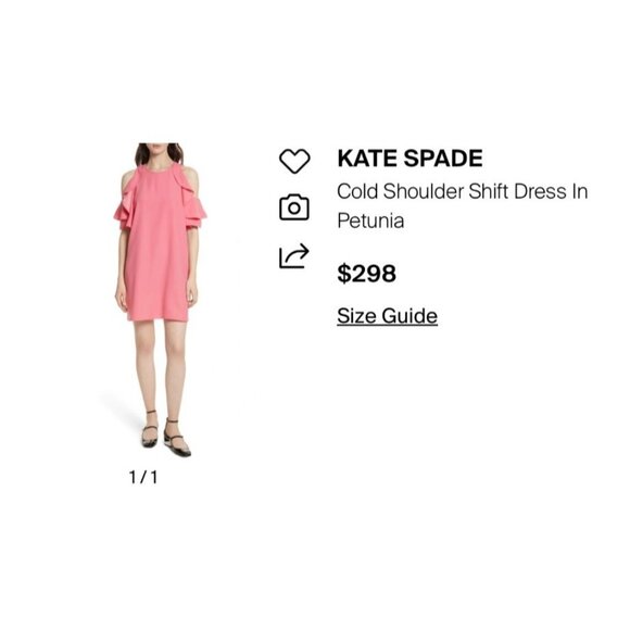 Kate Spade Cold Shoulder Shift Dress Petunia Pink Coral‎ Size Large Summer Party - Picture 12 of 12